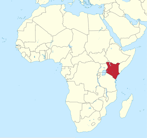 map africa showing kenya